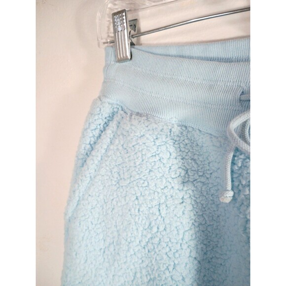 Gilly Hicks A&F Baby Blue Fleece Sleep Lounge Pants Pockets Drawstring Sz Small - Picture 3 of 9